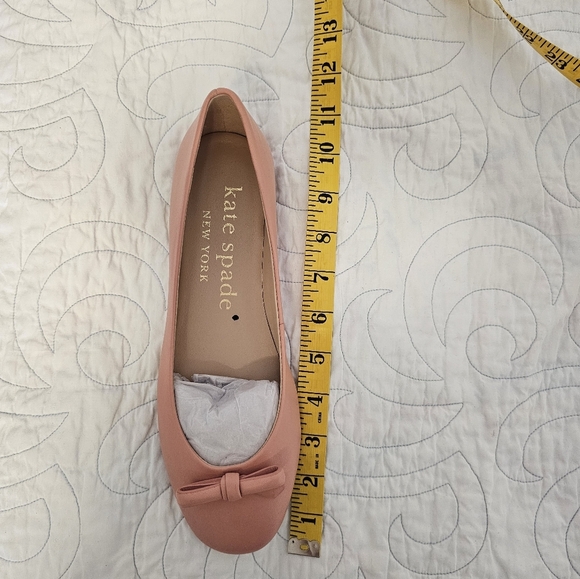 Kate Spade Kiersten Bow Leather Flats Light Pink Women's Size 7.5B - Picture 3 of 12